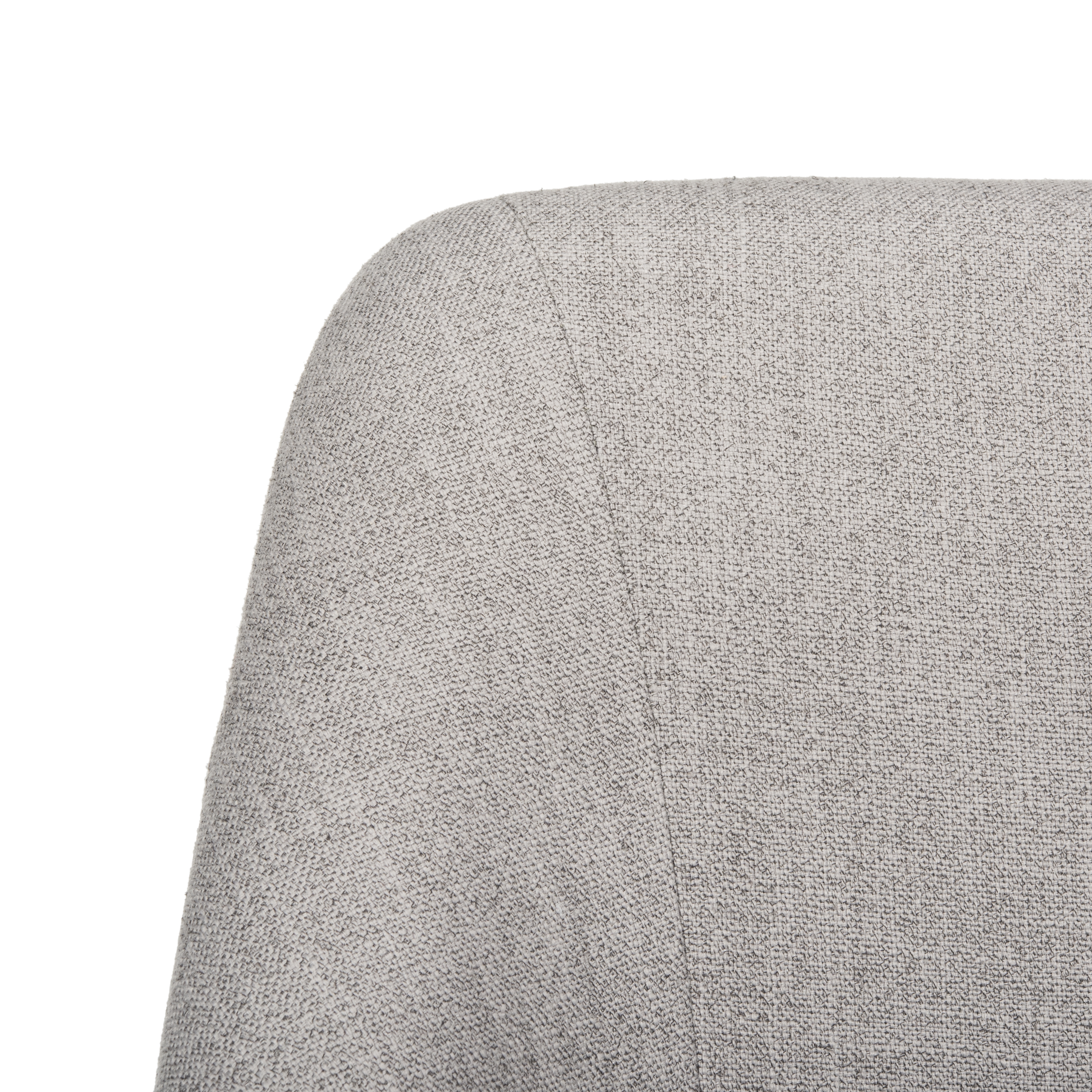 Adrienne Linen Chrome Leg Swivel Office Chair - Grey/Chrome - Arlo Home - Image 4