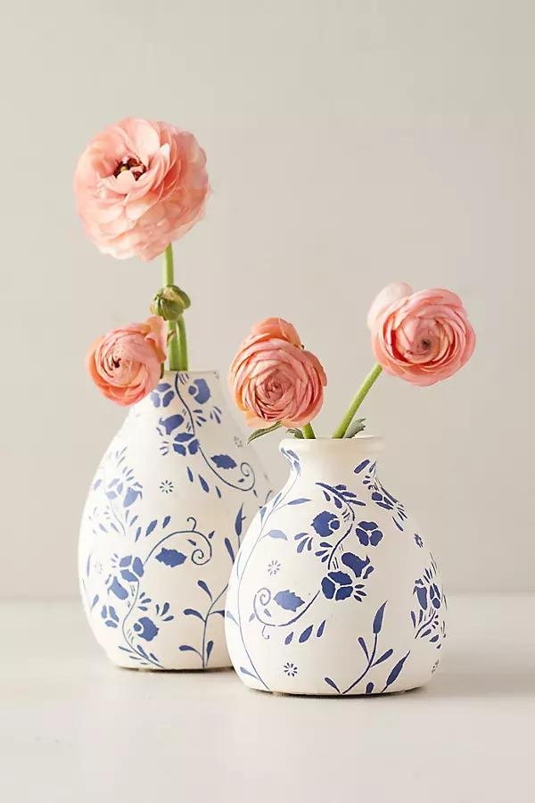Floral Ceramic Bud Vase - Image 0