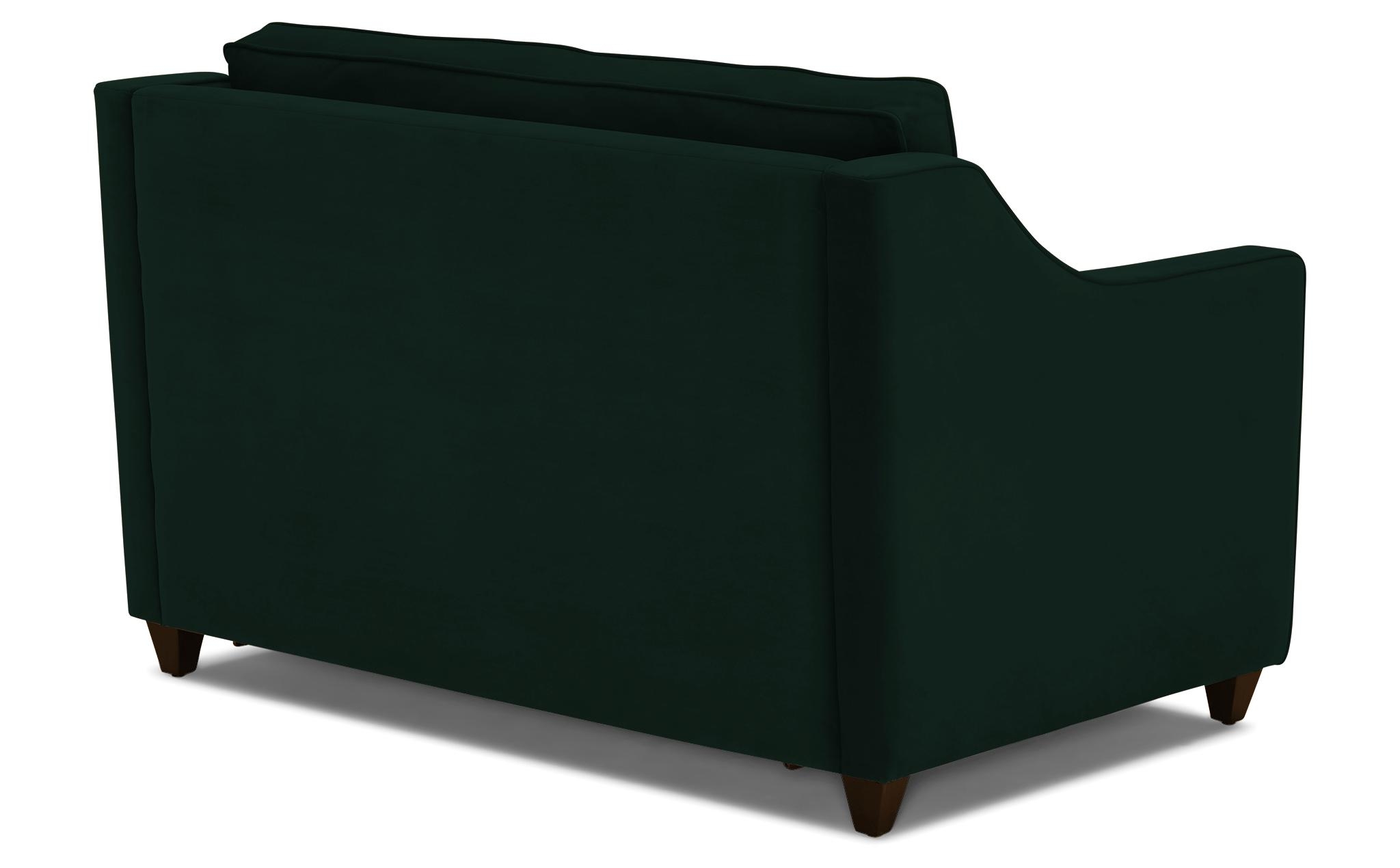 Green Brooks Mid Century Modern Twin Sleeper Sofa - Royale Evergreen - Mocha - Image 4