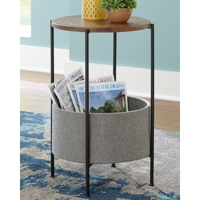 Black/Light Gray Accent Table - Image 0