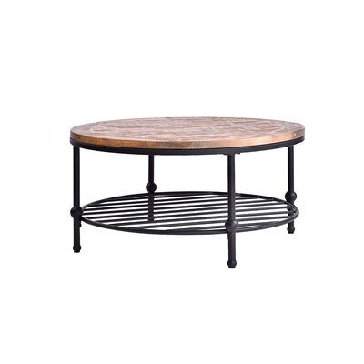 Rrustic Coffee Table With Storage Shelf - Image 0
