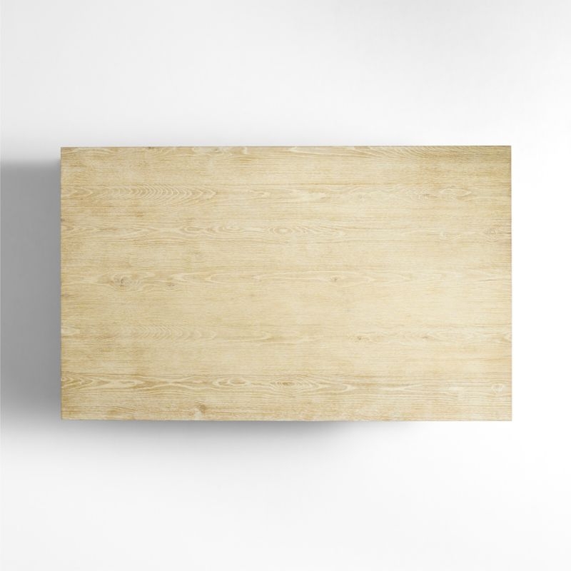 Stria Cerused Natural Oak Wood 56" Rectangular Storage Coffee Table - Image 7