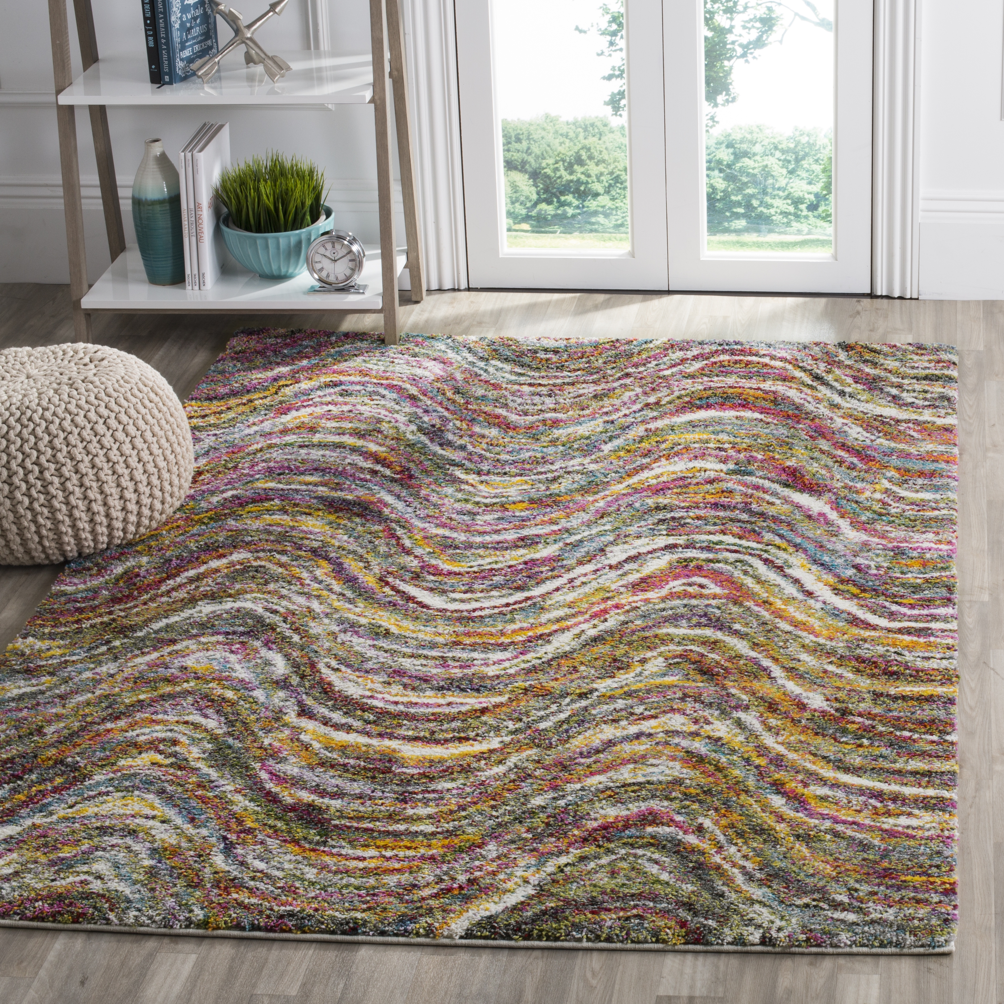 Arlo Home Woven Area Rug, FSG386M, Multi,  5' 1" X 7' 6" - Image 1