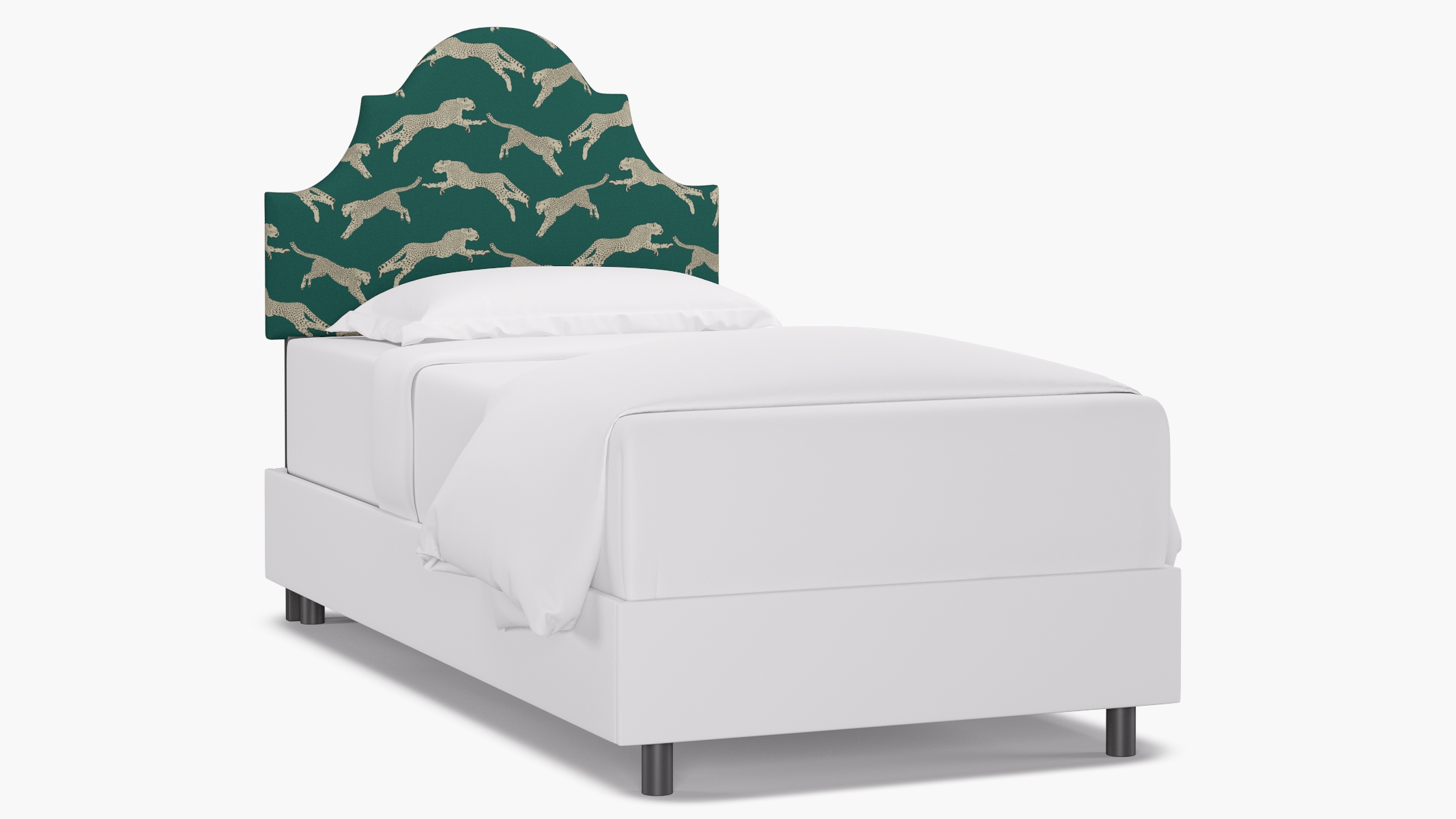 Regency Headboard, Polo Green Cheetah, Twin - Image 0