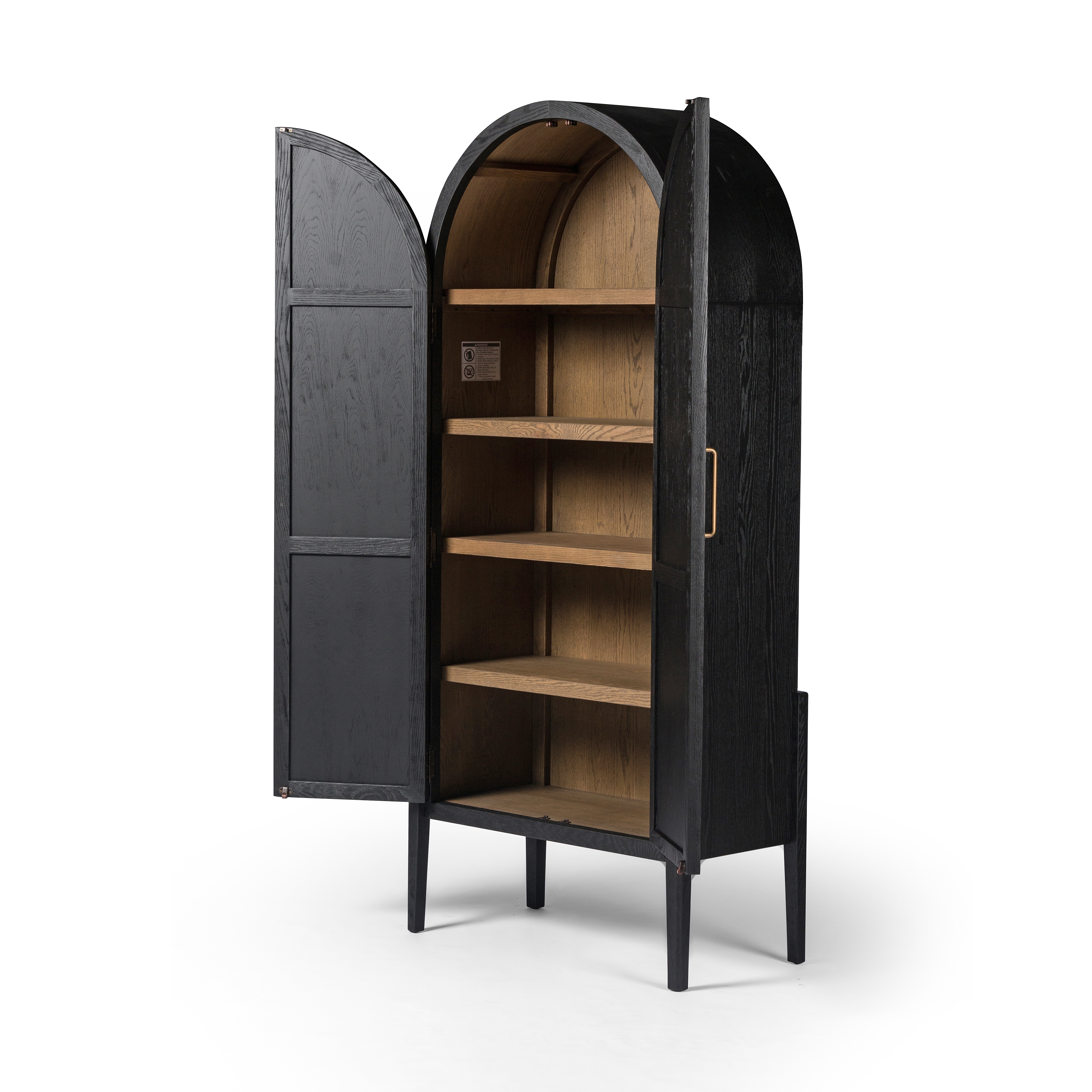 Tolle Panel Door Cabinet-Drifted Mat Blk - Image 6