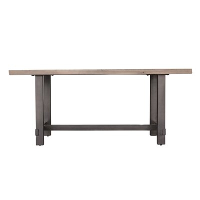 Alishan 40" Pine Solid Wood Trestle Dining Table - Image 0