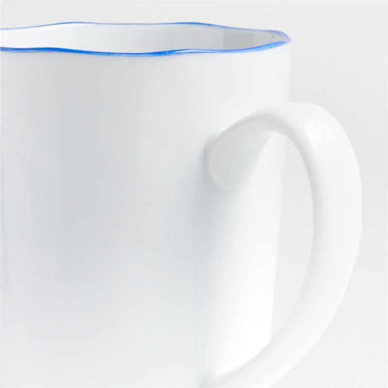Mercer 14-oz. Blue Rim Porcelain Mugs, Set of 8 - Image 2
