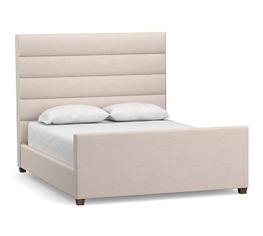 Daphne Channel Upholstered Bed, King, Premium Performance Basketweave Ivory - Image 0