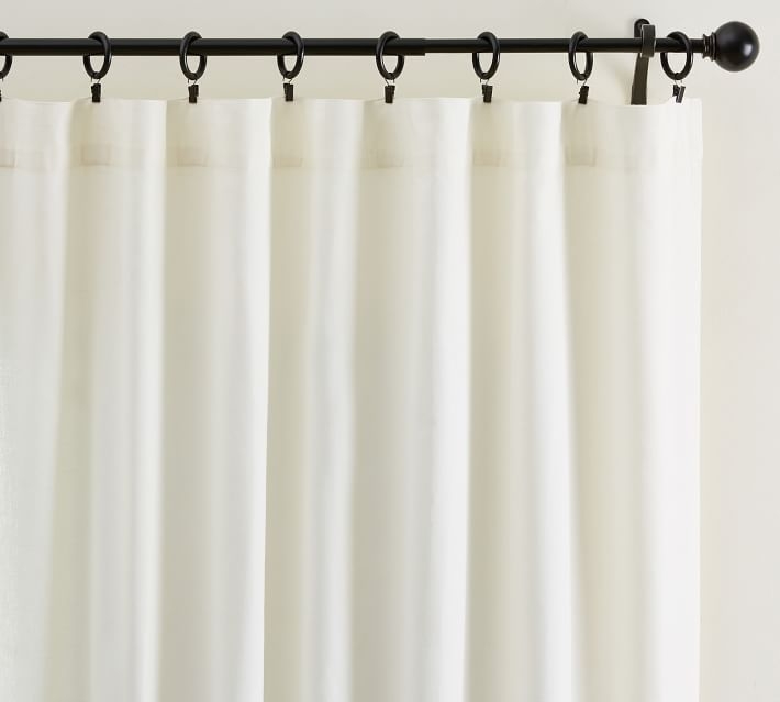 Broadway Unlined Curtain, White, 100 x 96, Set of 2 - Image 2