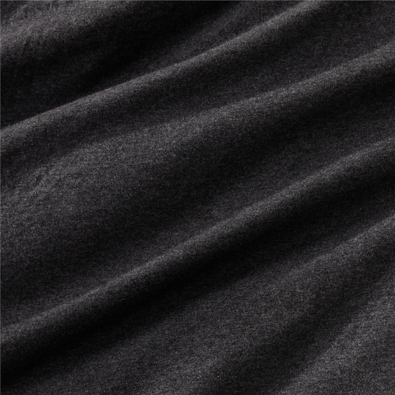 Cozysoft Organic Cotton Jersey Charcoal Grey King Bed Sheet Set - Image 2