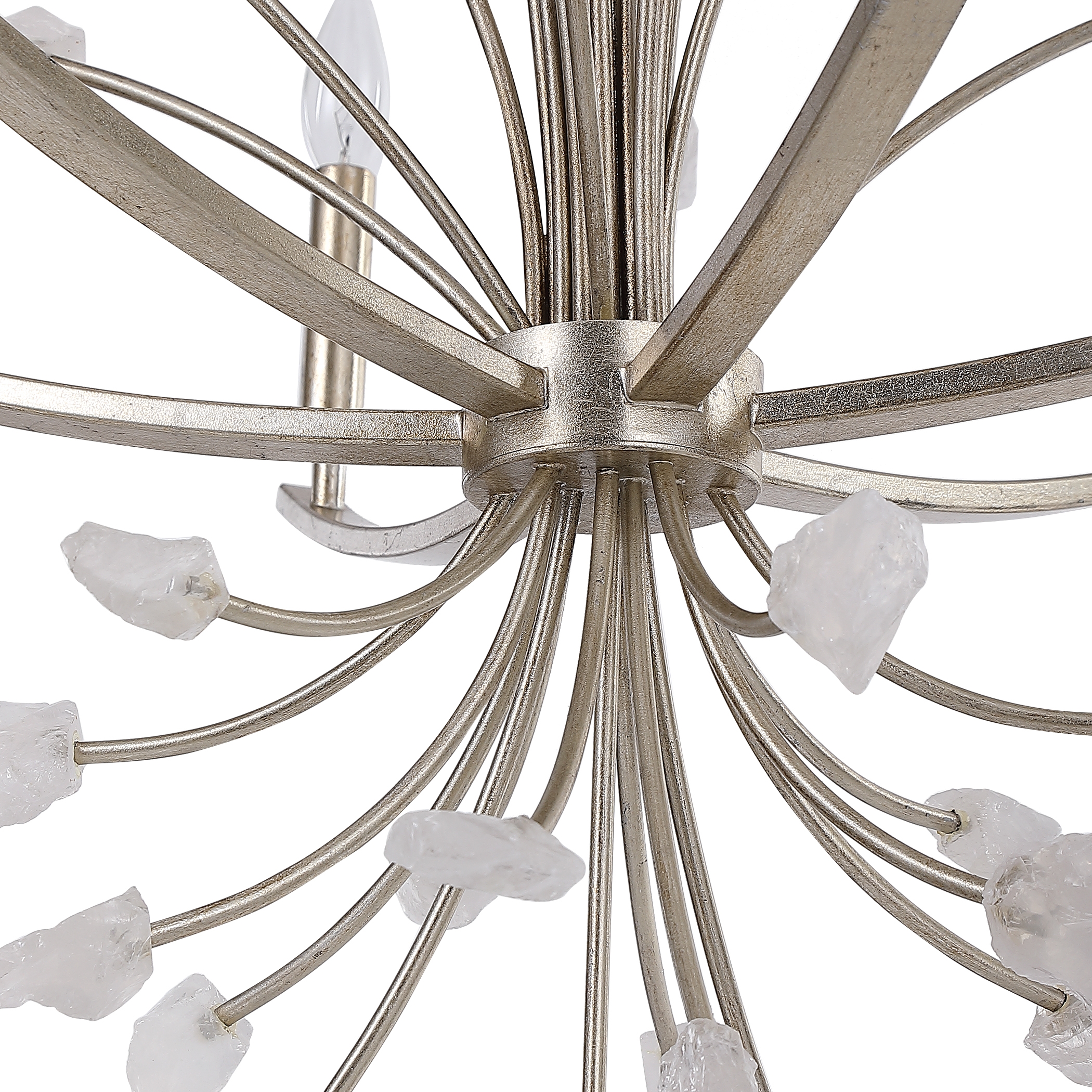 Juliette 6 Light Silver Chandelier - Image 4