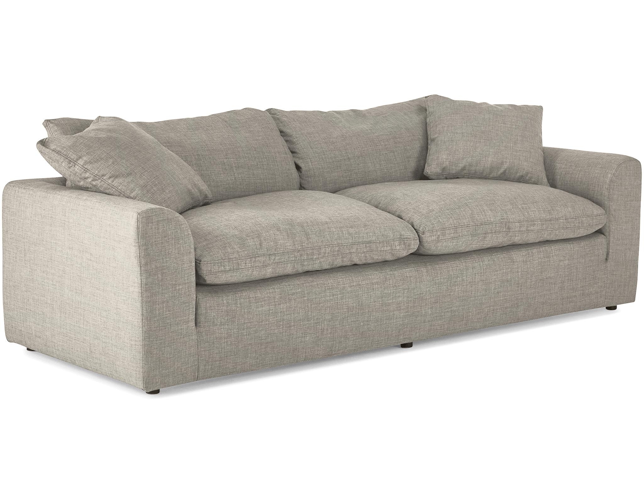 White Bryant Mid Century Modern Sofa - Bloke Cotton - Image 1