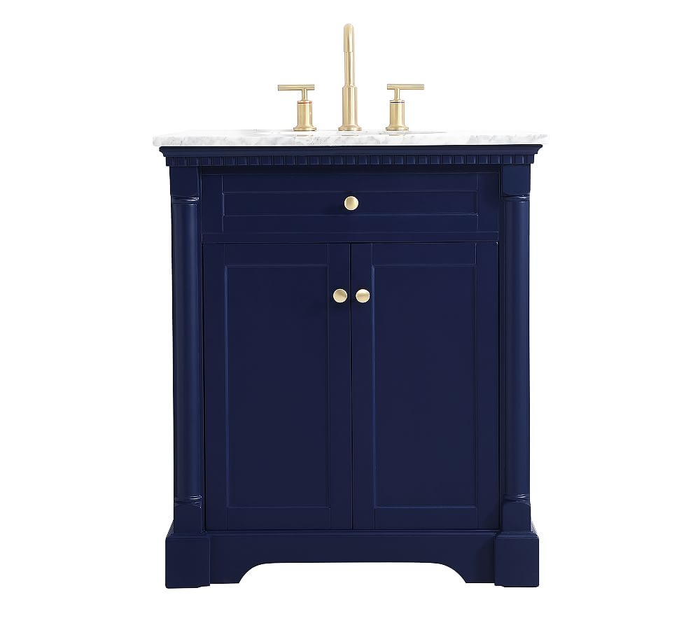 Blue Lorenz Single Sink Vanity, 30" - Image 0