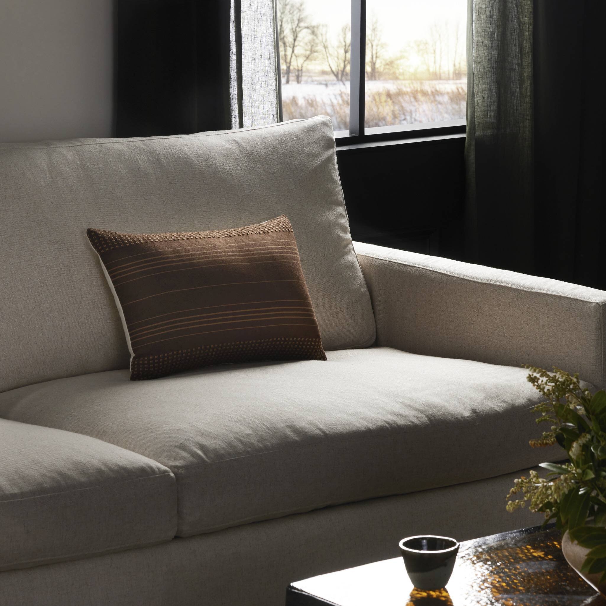 Handwoven Cancuc Pillow - Taupe Cotton - Image 5