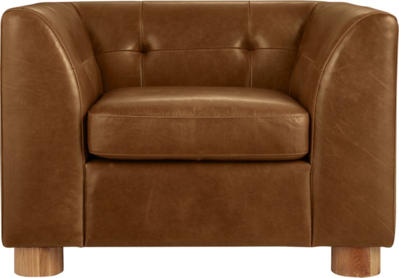 Kotka Tobacco Tufted Leather Chair - Image 2