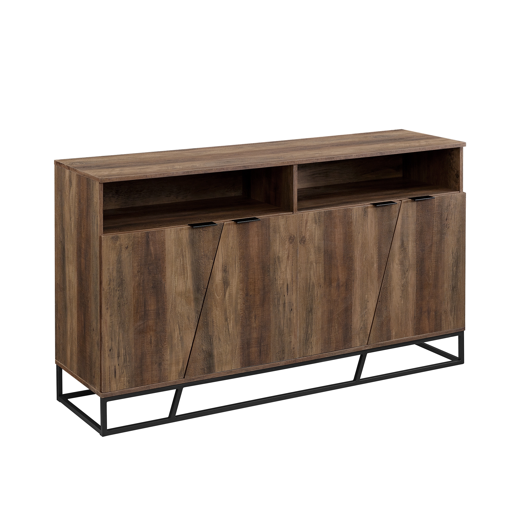 Ian 58" Angled Door Sideboard - Rustic Oak - Image 1