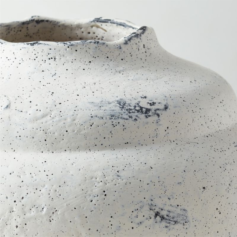 Canby Round White Ceramic Vase - Image 2