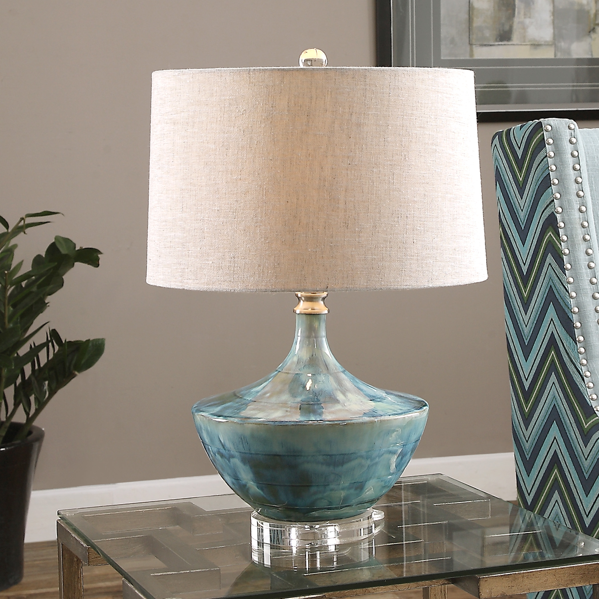 Chasida Blue Ceramic Lamp - Image 0