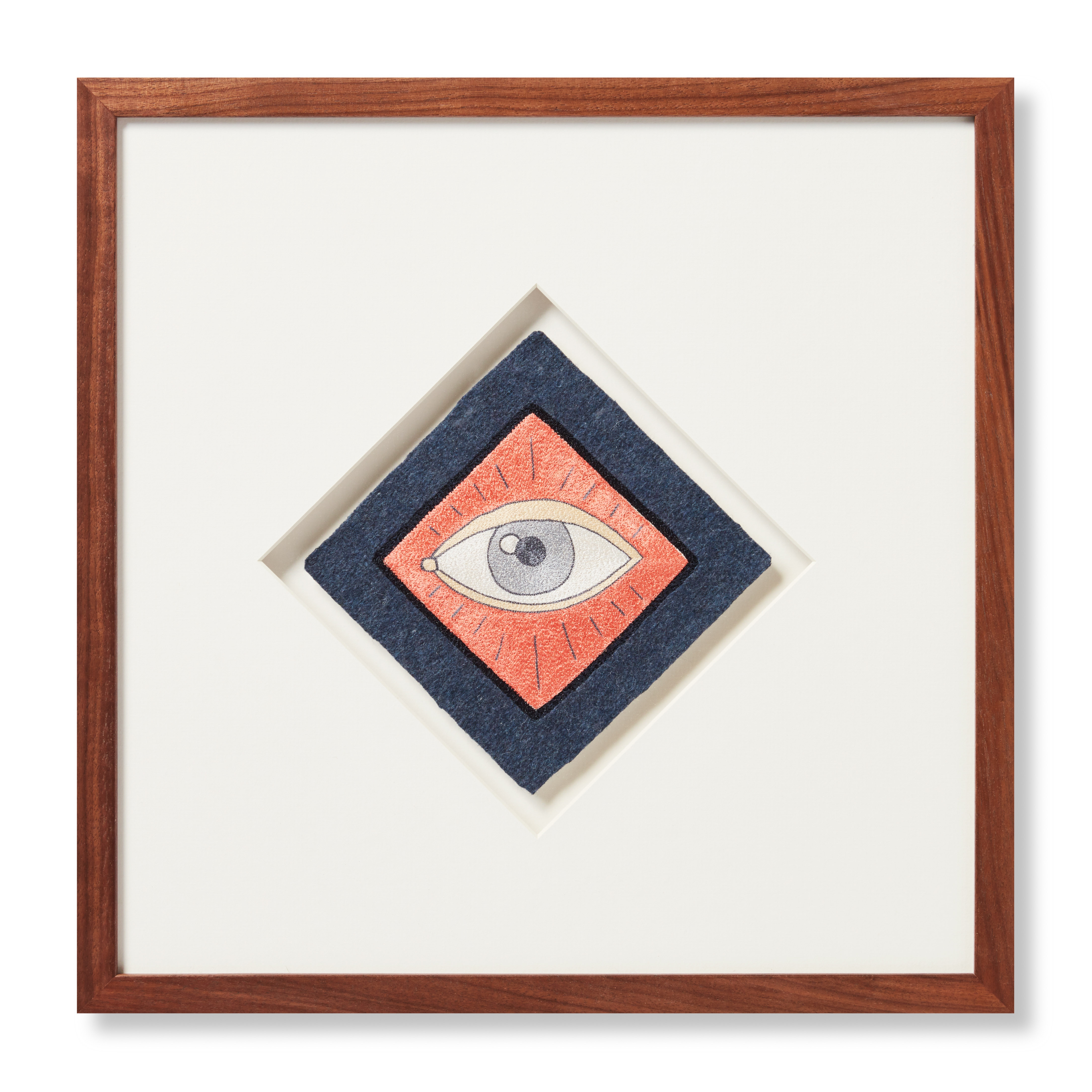 Loloi Insight Patch Pink / Blue 1'-4" x 1'-4" Wall Art - Image 0