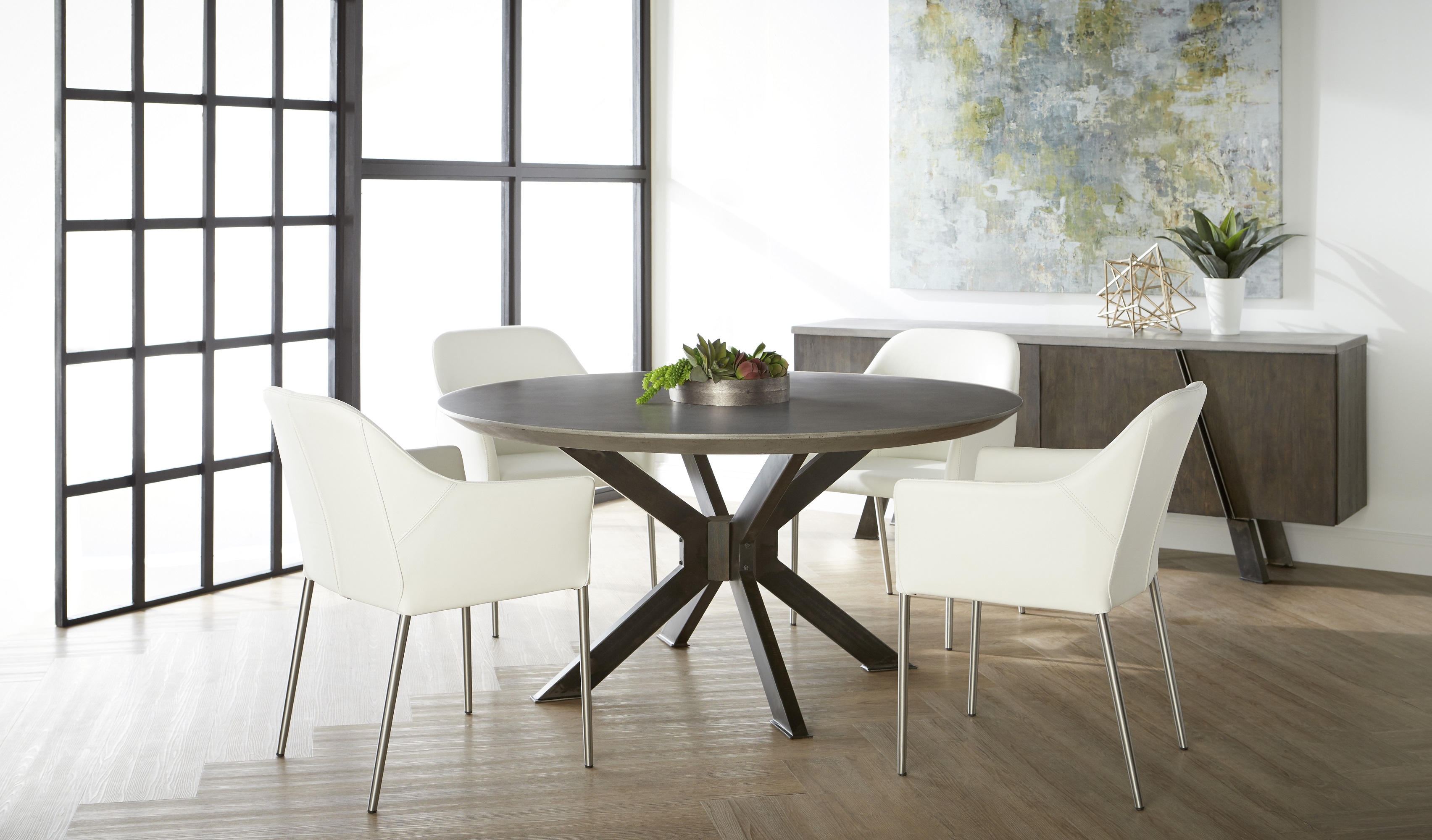Industry Round Dining Table, 60" - Image 1