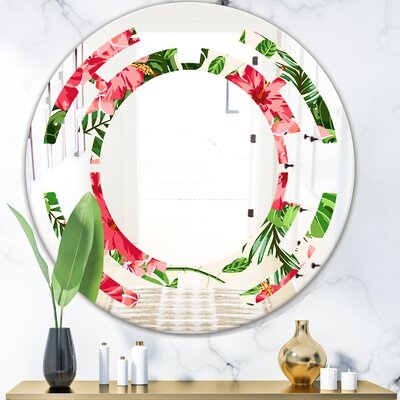 Space Leaves and Flowers I Coastal Wall Mirror - Image 0