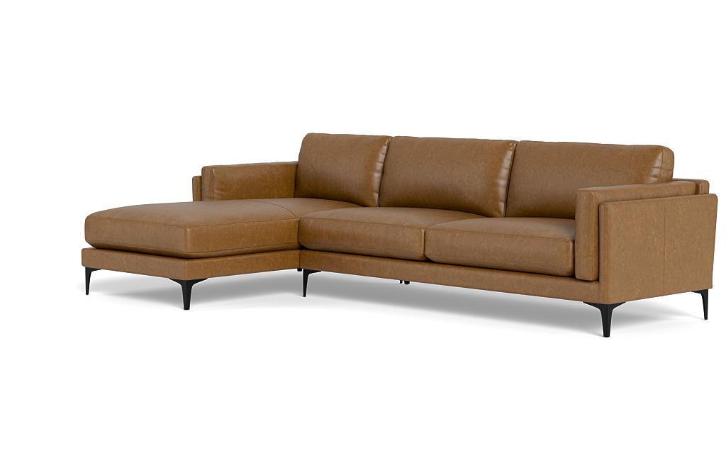 Gaby Leather 3-Seat Left Chaise Sectional - Image 2