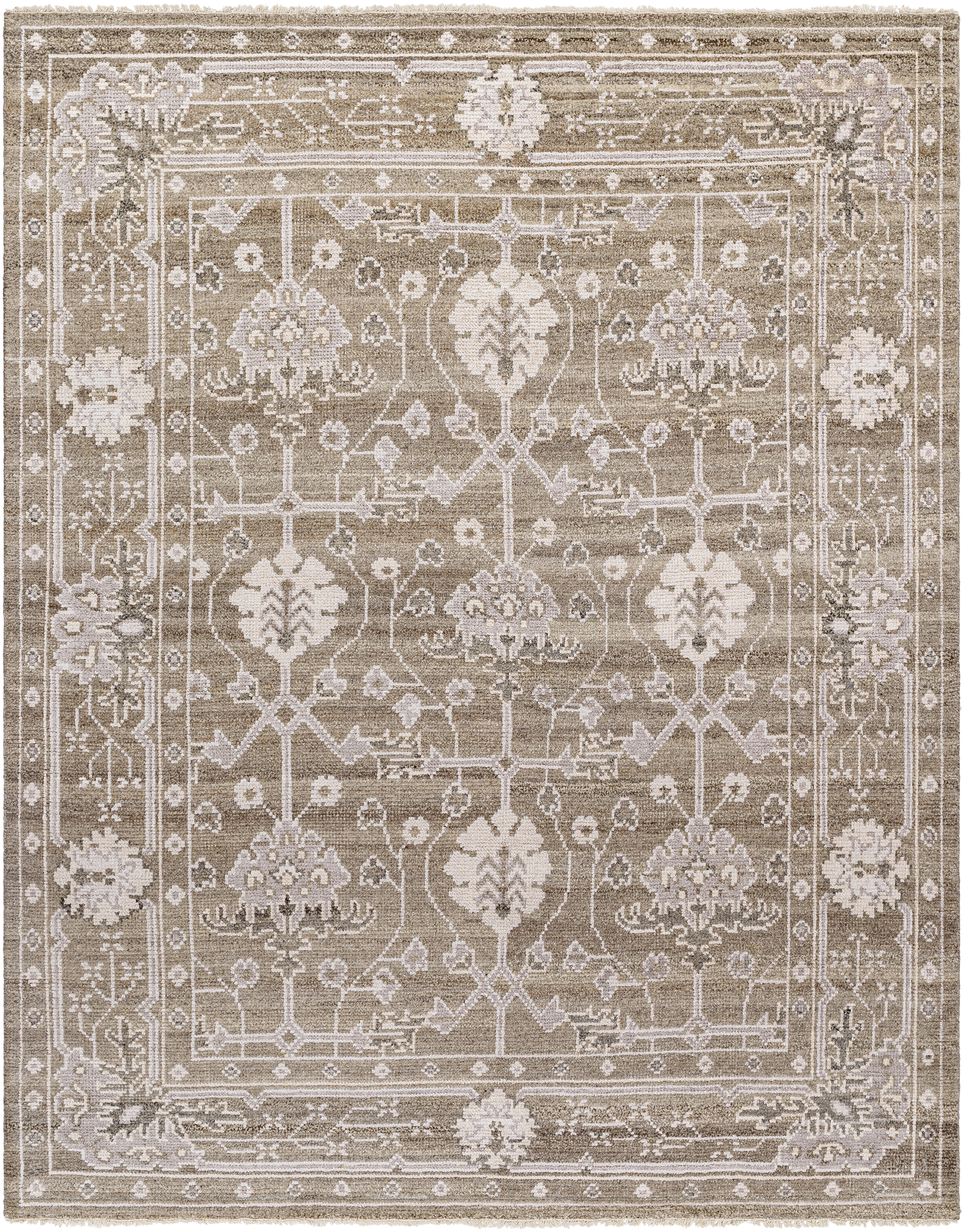 Almeria Beige Indoor 3' x 10' Handmade Rug - Image 0