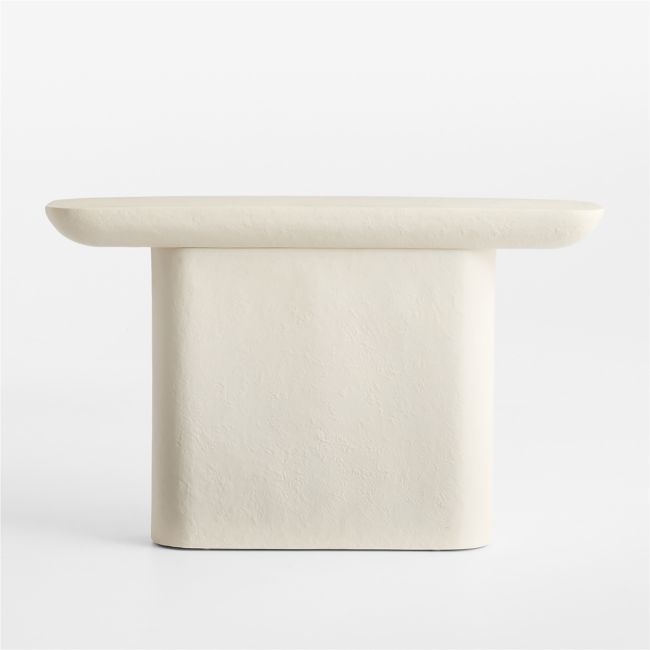 Quarry White Recycled Fiberstone 48" Console Table