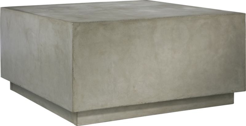 Matter Grey Cement Square Coffee Table - Image 2