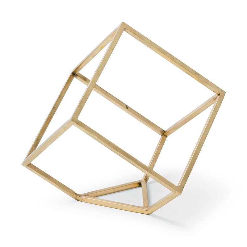Regina Andrew Open Standing Cube Finish: Brass - Image 0