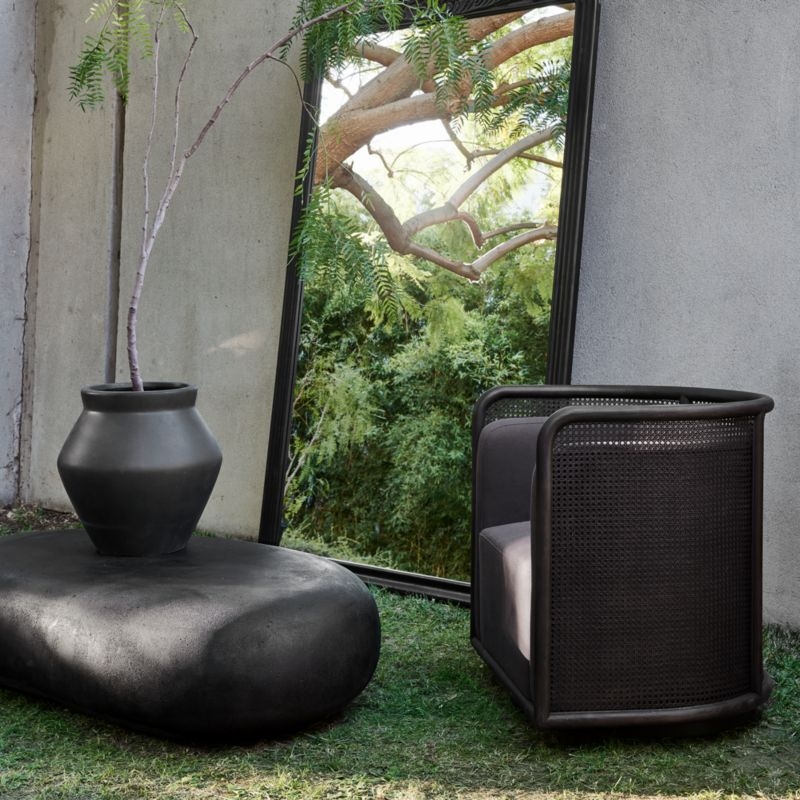 Pebble Charcoal Concrete 39" Oval Indoor/Outdoor Coffee Table by Leanne Ford - Image 4