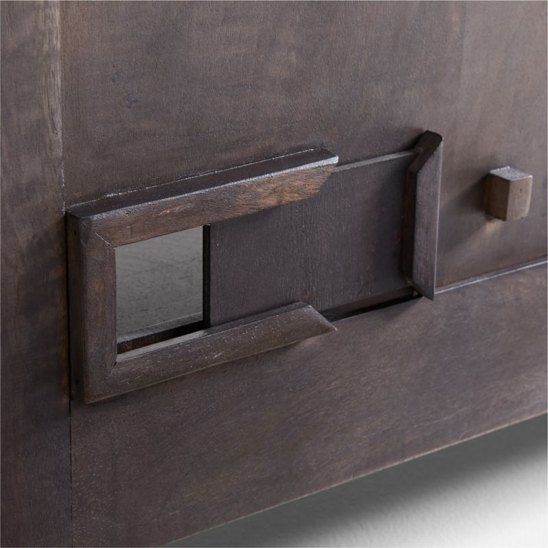 Basque 68" Charcoal Grey Wood Credenza - Image 6