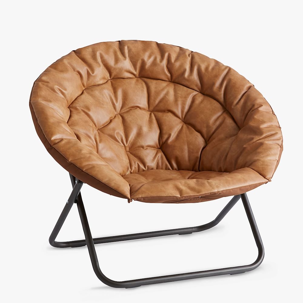Hang-A-Round Chair, Faux Leather Caramel - Image 0