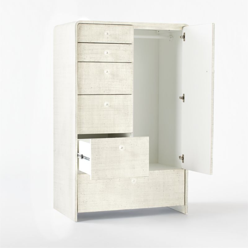 Archer Lacquered Linen Chifforobe - Image 5