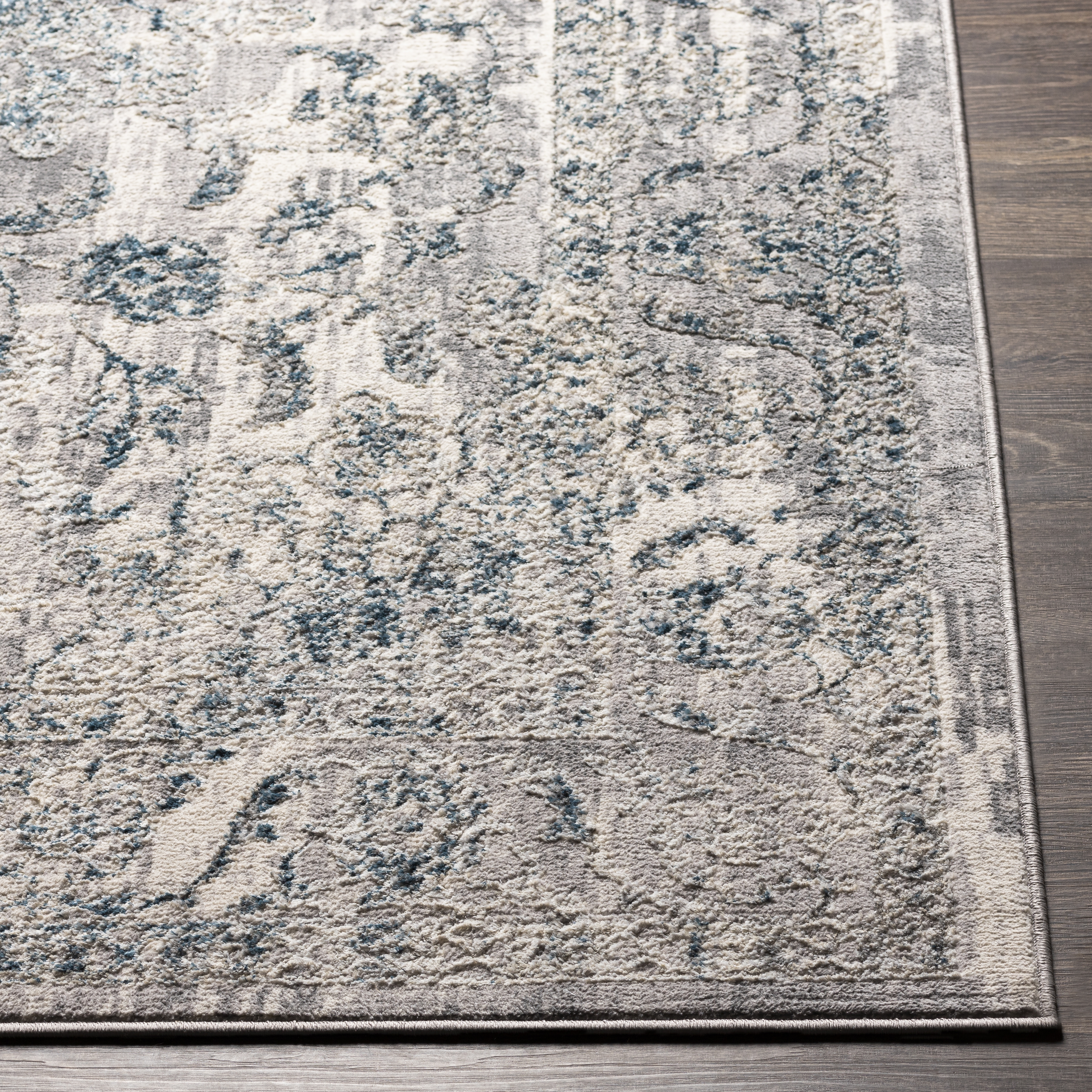 Firenze Gray Indoor 3'3" x 4'5" Machine Woven Rug - Image 2