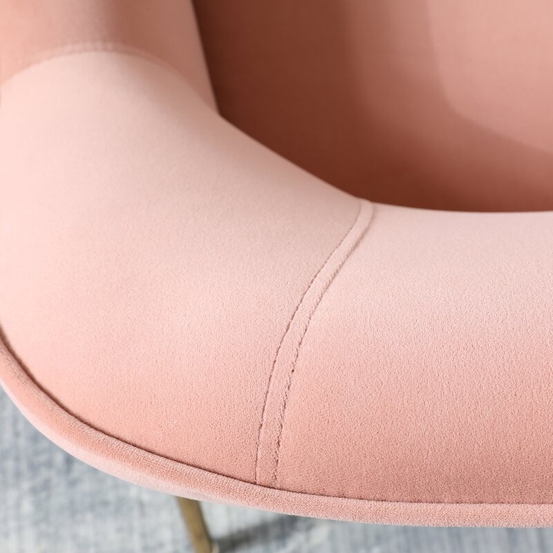 Dallin 28" Wide Velvet Armchair, Pink - Image 4