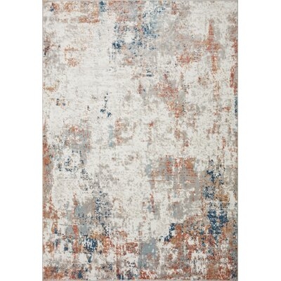 Mcglothin Abstract Polypropylene Orange/Blue Area Rug - Image 0