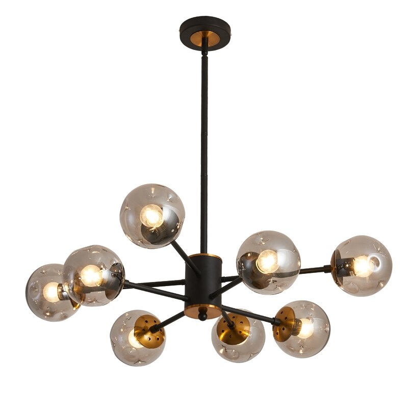 8-Light Glass Style Chandelier - Image 0
