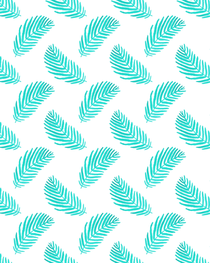 Palm Frond Tropical Summer Watercolor Painting Leaf Pattern House Plants Palm Nature Illustration Art Print by Charlottewinter - Medium - Image 1