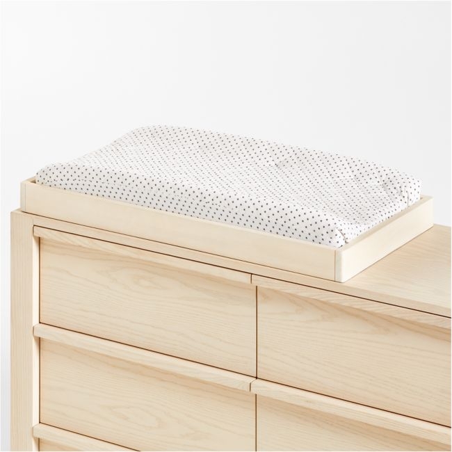 Gemini Sunwashed Ash Wood Changing Table Topper - Image 0