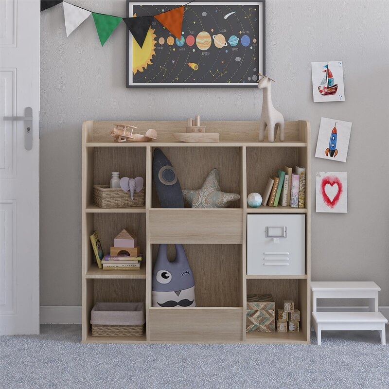 Thure Mack & Milo™ Toy Storage Kids Bookcase, Blonde Oak - Image 2