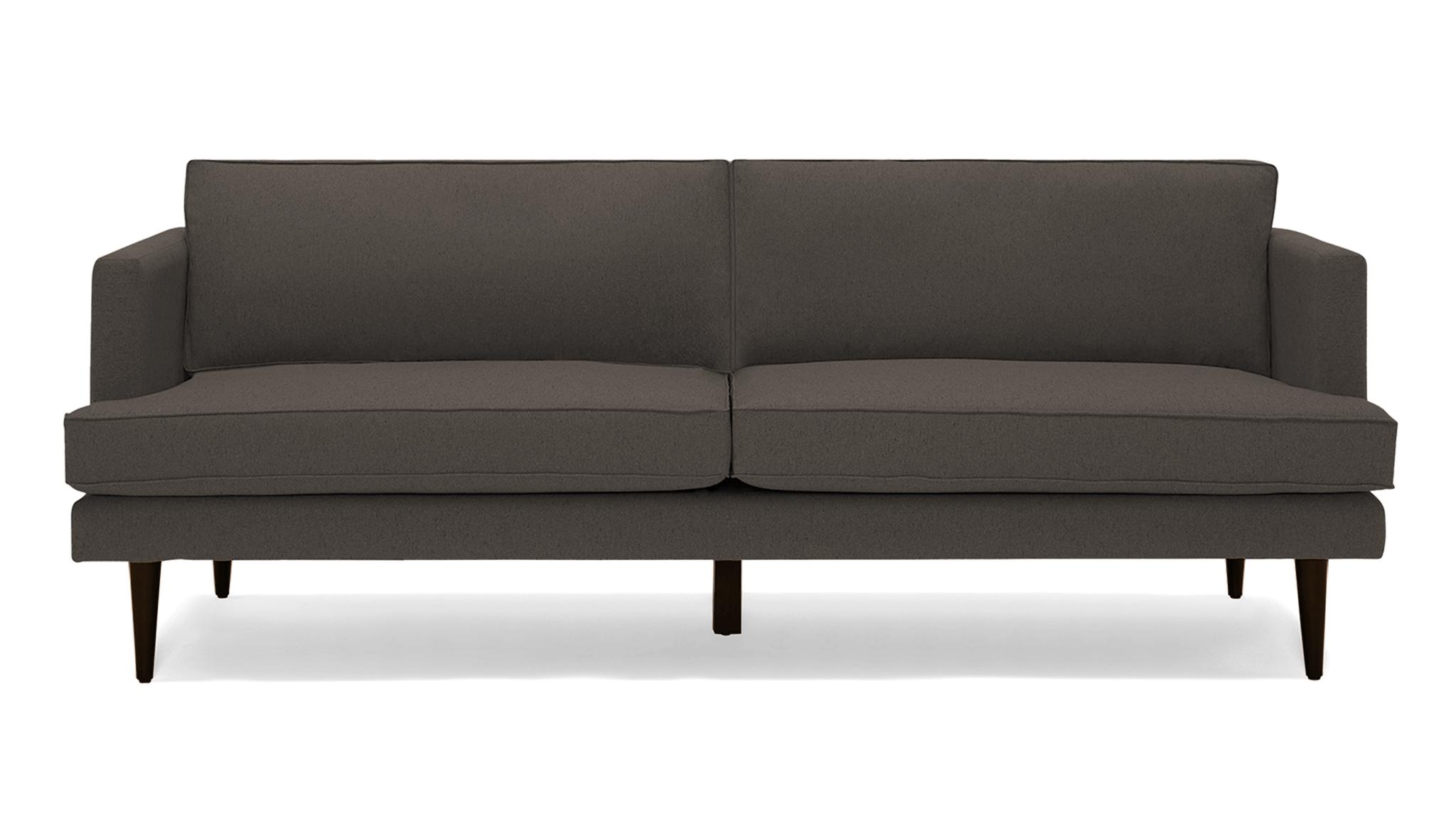 Gray Preston Mid Century Modern 86" Sofa - Cody Slate - Mocha - Image 0