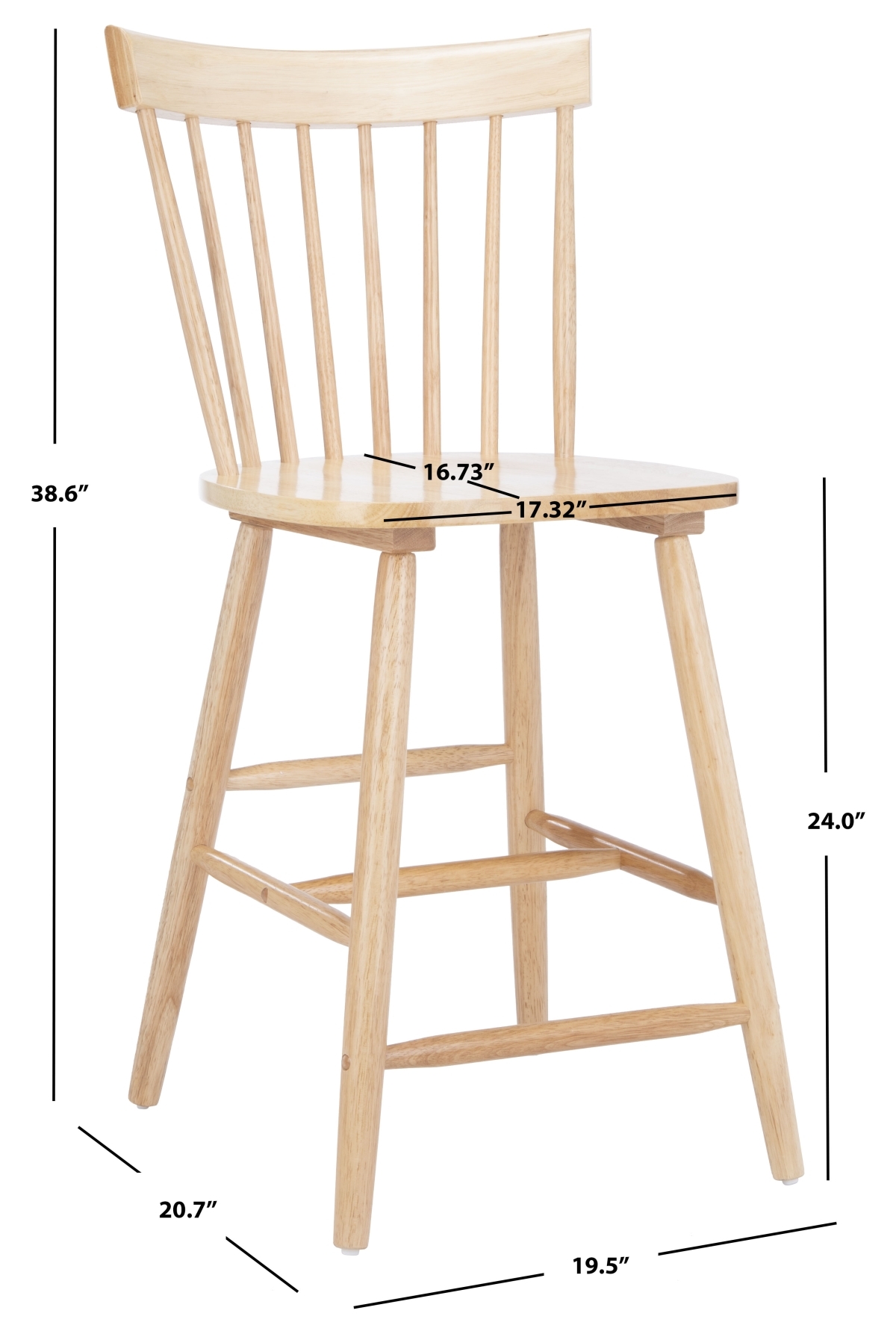 Providence Counter Stool - Natural - Safavieh - Image 6
