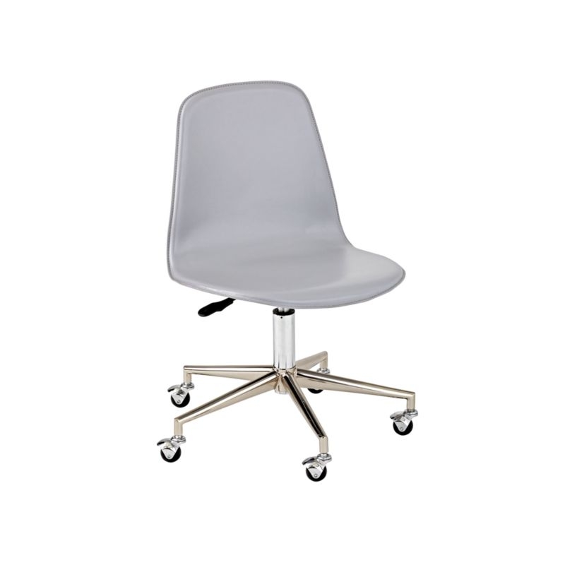 Class Act Light Grey & Silver Kids Desk Chair - Image 2
