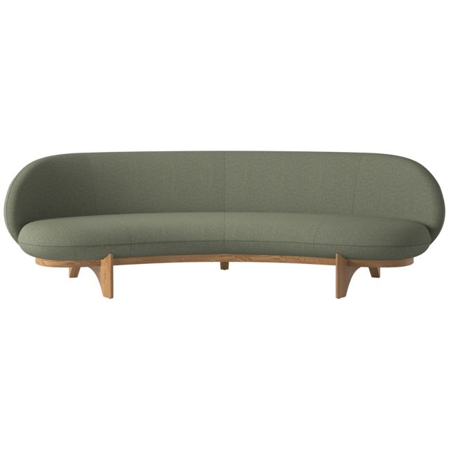 Newt 97" Curved Sofa Artisan Moss - Image 0