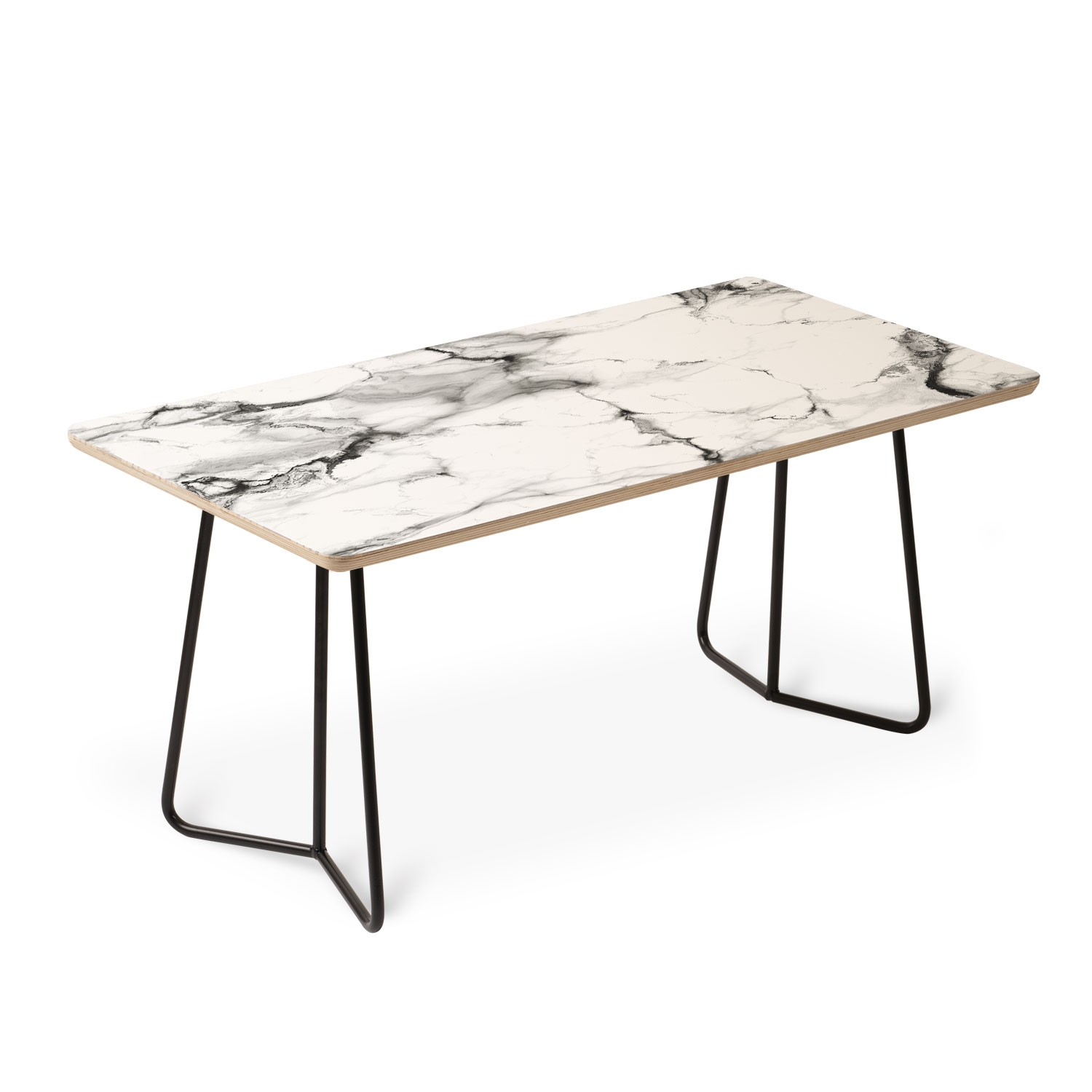 Marble by Chelsea Victoria - Coffee Table Black Aston Legs - Image 3