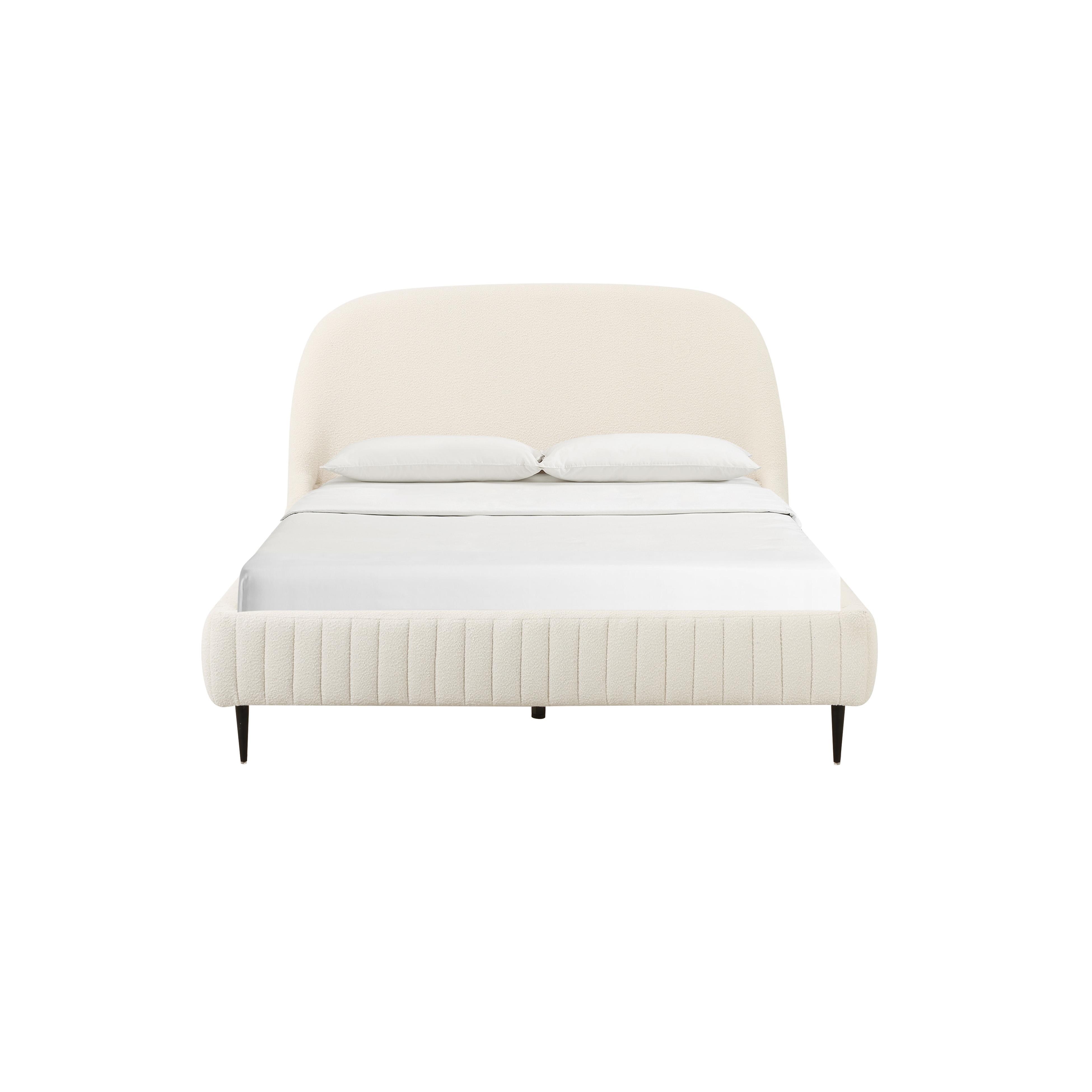 Denise Cream Boucle Bed in King - Image 1