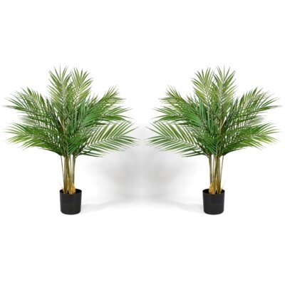 28" Hawaii Kwai Palm Tree - Set Of Two - Image 0