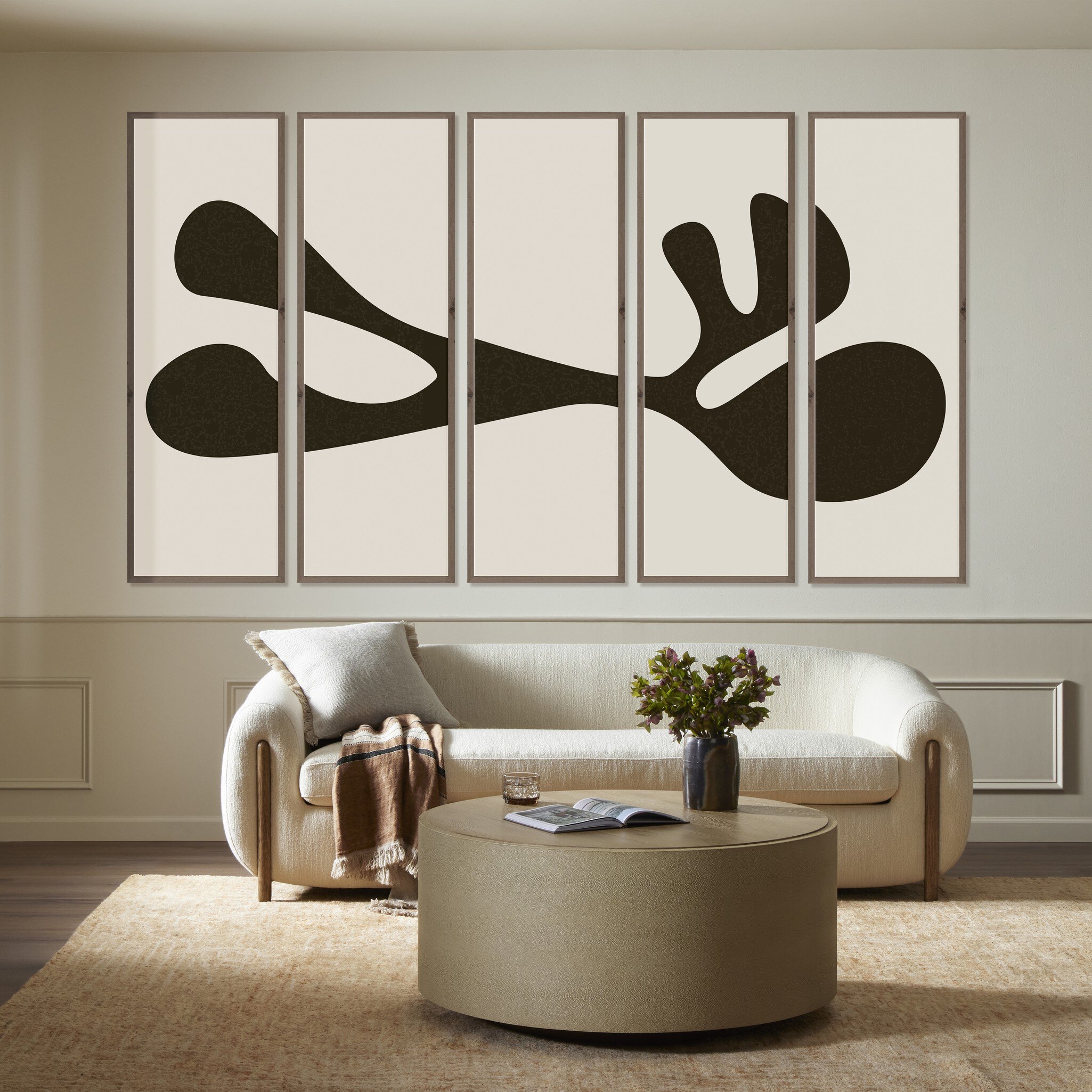 Organic Shape I Set by FH Art Studio - Rustic 2.5 Walnut - Image 1