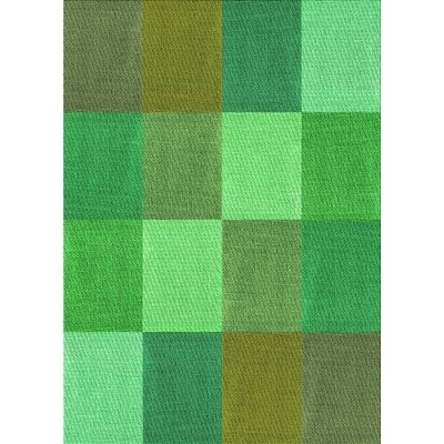 Lewallen Geometric Wool Green Area Rug - Image 0